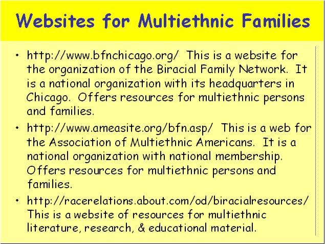 Websites for Multiehnic Cultural Diversity CEUs 
