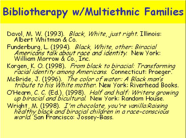 Bibliotherapy with Mulitiethnic Cultural Diversity CEUs 