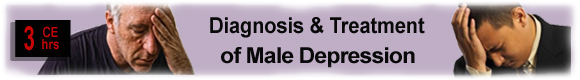 Male Depression continuing education psychologist CEUs