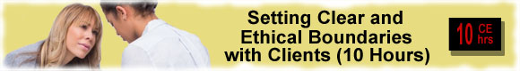 Ethics boundaries continuing education Counselor CEU